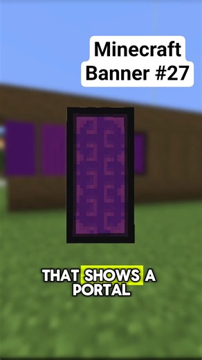 Minecraft Nether portal banner😱 #minecraft #banner