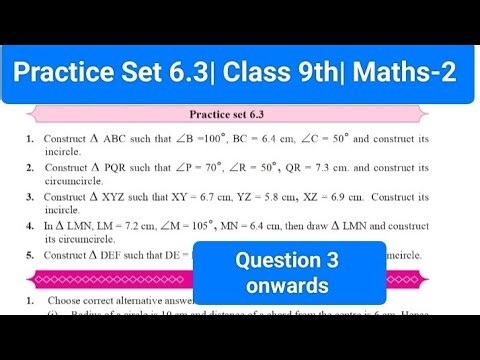 Practice Set 6.3 Class 9th Maths-2 Chapter 6 Circle @ F.N Tutorial