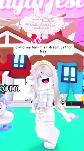 use code MILVY on starpets.gg for a free pet ⭐️ || #milvy_rblx #adoptme #roblox