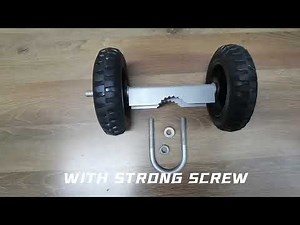 Rubber Spring-Loaded Gate Caster with Universal Mount iron gate wheel for sliding gate