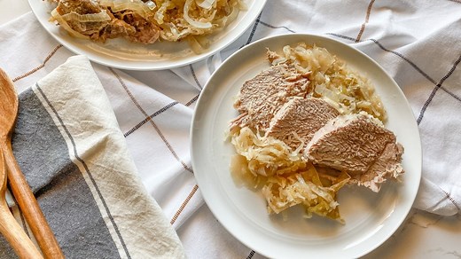 Slow Cooker Pork And Sauerkraut With Apples Recipe - Mashed