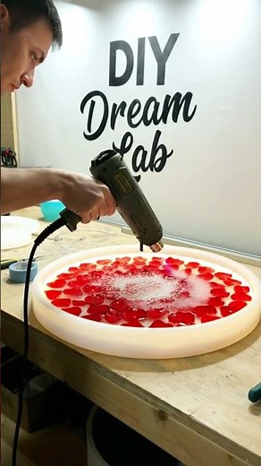 DIY Epoxy Resin Table with Rose Petals & LED Lights | Full Timelapse Tutorial