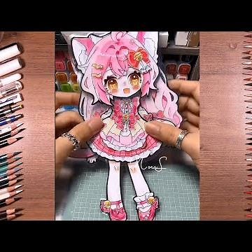 HOW TO MAKE PAPER DOLLs GACHA LIFE #10 | DIY | Draw so easy Anime