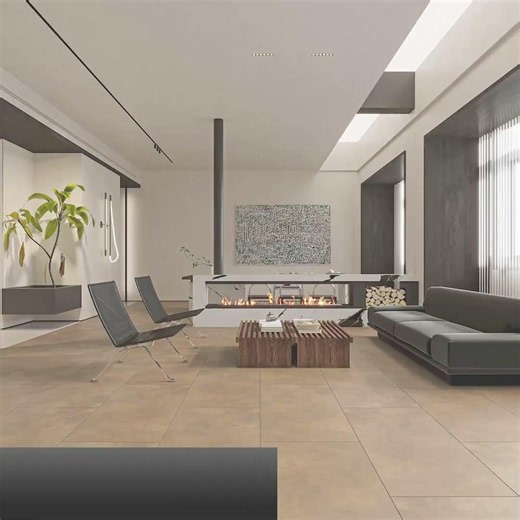 Limestone Beige | Carrelage beige effet pierre pour salons modernes