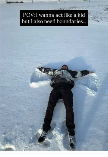 the snow angel is so real #calumscott #snow #snowangel