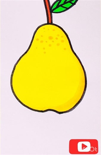 How to draw Pear 🍐 easy trick #shortsfeed #drawing #art #hack #easy #tricks #shorts #viral #pear