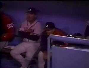 “Leo [Mazzone] is gonna need a chiropractor tomorrow. He’s rocking at a dizzying clip here tonight.” - Skip Caray 🎥 via: BravesOnTBS | Gradick Sports