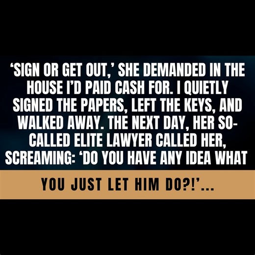 44K views · 291 reactions | Sign or Get Out, She Demanded—in the House I Paid Cash For. I Signed, Left the Keys, and Walked Away. The Next Day, Her Elite Lawyer Screamed: Do You Even Realize What You Just Let Him Do?! - Reddit Stories #redditstorytimes #redditreadings #askreddit #cheating #cheater #cheatingstory #reddit | King of Reddit | Facebook