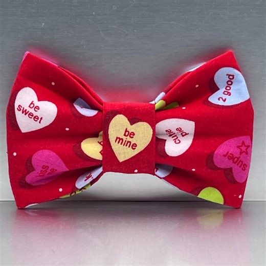 Dog Bow Tie. Valentines Day Dog Bow Ties,candy Heart Dog Bow Ties, Valentine’s Day Cat Bow Ties , Valentine’s Day Cat Bows, Heart Bow Ties - Etsy