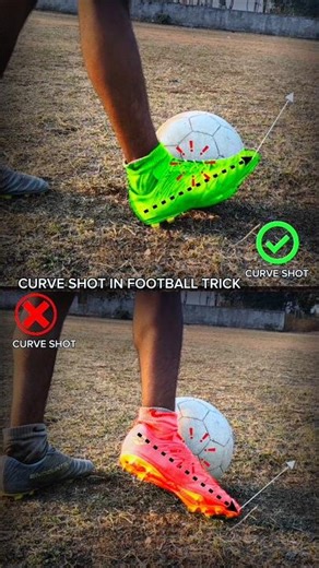 HOW TO CURVE THE BALL Shooting Tutorial#skills#soccer#shorts