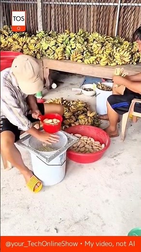 BANANA MASTER 🍌 unbelievable speed 😲#crafts #skills #foodprocess #handmade #banana #fruitprocessing