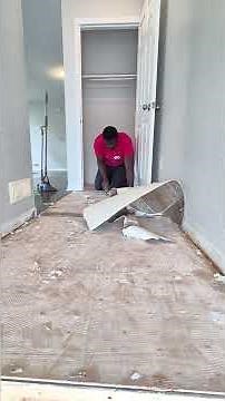 How to remove linoleum flooring | remove glue down vinyl #diy