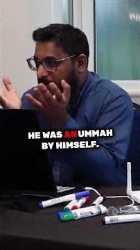 What does it mean to be an 'Ummah' by yourself?