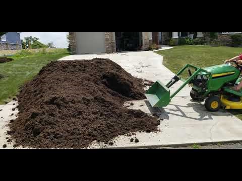 Using Little Green Monster to move 10 CY of mulch