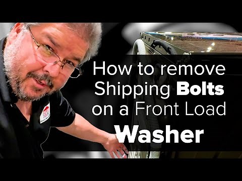 How to remove shipping bolts from a new front load washer
