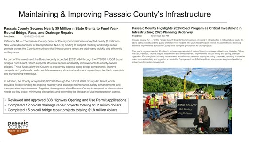 Meeting of County Commissioners, December 29, 2025 | Passaic County