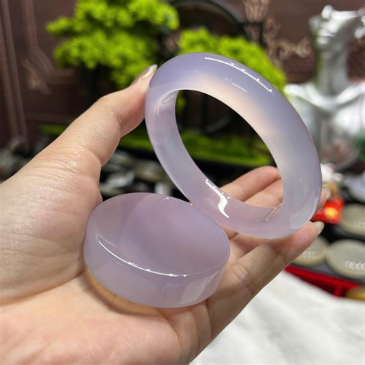 Purple Agate Bangle | Natural Gem Stone - Etsy