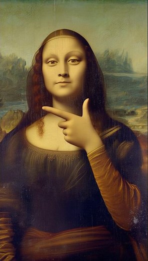 Mona Lisa learned the hand dance 😭🎨