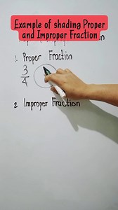 Example on how to shade Proper and Improper Fraction. #tutorial #mathematics #fbreels @followers #fypシ゚viralシ #fypシ #reelsviralシ #reelsvideo #technique | Mama Liz and Louize