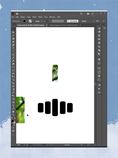 Easy Illustrator Clipping Mask Tutorial #adobeillustrator #shorts