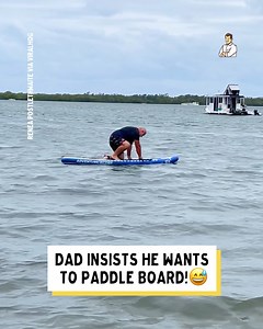 Dad isn't made for paddle boarding 😆😂 | Dad Jokes