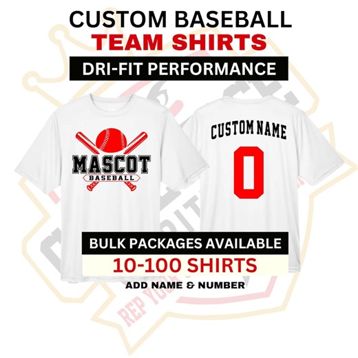 Custom Baseball Dri-fit Performance Team Shirts - Etsy