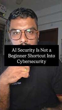 AI Security Is Not a Beginner Shortcut Into Cybersecurity #aisecurity #infosec