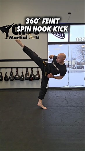 360 Feint Spin Hook Kick Tutorial! #shorts ##martialarts ##taekwondo