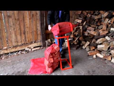 LMS Firewood Logbagger - a Log Bagger to get firewood logs into net bags without snagging.