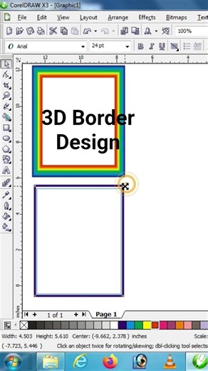How to make 3D Border design in CorelDRAW