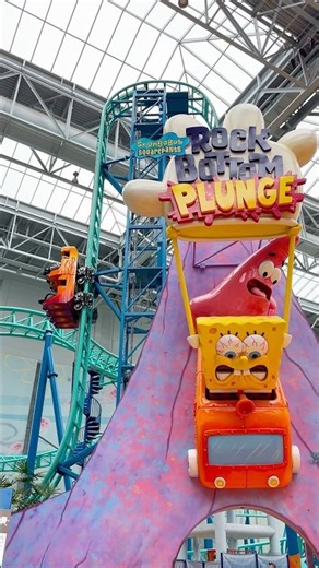 🪼 SpongeBob’s Rollercoaster ! #mallofamerica #spongebob #rollercoaster #themepark
