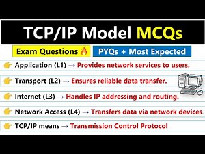 TCP/IP Model MCQs Most Asked in Exams | Important Questions & Answers
