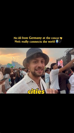 Met Ali from Germany at the concert 🤝Music really connects the world 🌍🎶 #shorts #edm