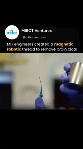 MiBOT Ventures | MIT engineers have developed a game-changing magnetic robotic thread designed to navigate the complex pathways of the brain. This... | Instagram