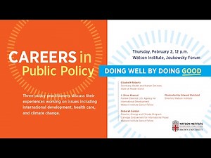 Careers in Public Policy: Doing Well by Doing Good
