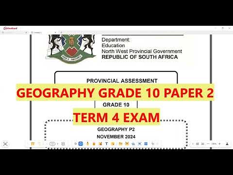 Geography Grade 10 Paper 2 November Exam Term 4