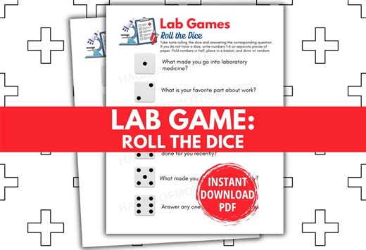 Lab Week Games Printable Lab Games Roll the Dice Lab Games Lab Week Activity Medical Laboratory Professionals Week Lab Tech Medical Lab - Etsy UK