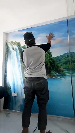 Waterfall Wall Mural #homedecor #wallart #ramadan #wallmural | Imprinted Mansion