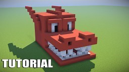 Minecraft Tutorial: How To Make A ENDER DRAGON Survival House (RED DRAGON) Minecraft Map