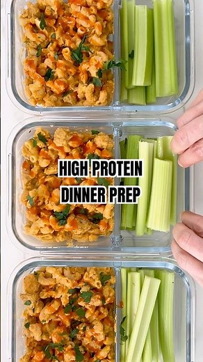 Buffalo Chicken Mac and Cheese (high protein dinner meal prep) #mealprep