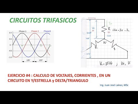 THREE-PHASE CIRCUITS EXERCISE #4: CALCULATION OF VOLTAGES AND CURRENTS IN A Y AND DELTA CIRCUIT