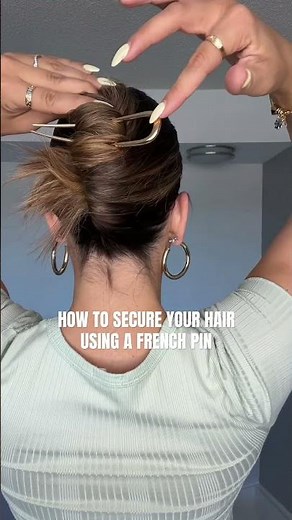 HOW TO USE A FRENCH PIN! Easy tutorial #frenchpin #hairpins #hairtutorial