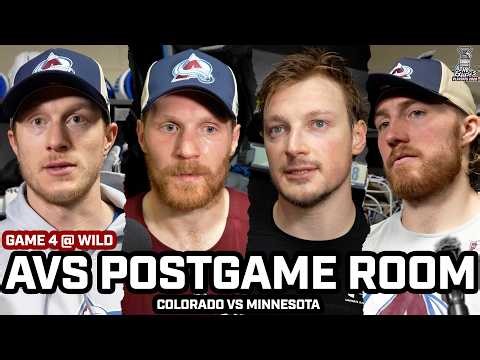 Josh Manson RESPONDS to Dirty Player Comment, Landeskog & Avs Room After HUGE Game 4 WIN @ Wild