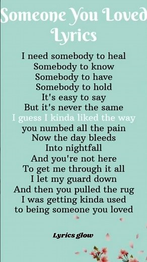 Someone You Loved 💔 | Emotional Lyrics Video | Lewis Capaldi