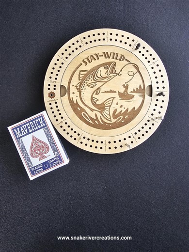 Engraved Wooden Cribbage Board | Cabin & Fishing Designs - Etsy
