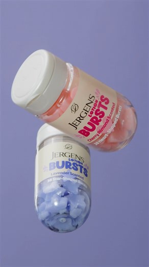 Squish it. Smooth it. Love it. 💜💘 Jergens Lotion Bursts is the perfect treat for your skin that will leave you smiling too ✨ Available now on @amazon! *Our formula works best within 60 days | Jergens US