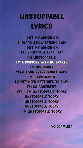 UNSTOPPABLE LYRICS