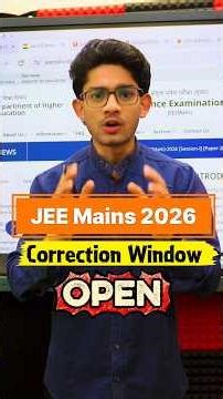 JEE mains 2026 correction window open | #shorts #viral #jeemains2026