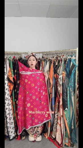 Women's Elegant Chic Geometric Print Robe Set, Fitted Long Dress Headscarf Scarf Hairband, Beach Sun Protection Satin Silk Shawl