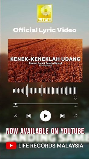 Ahmad Jais & Zaleha Hamid - Kenek-Keneklah Udang Official Lyric Video is now available on YouTube!